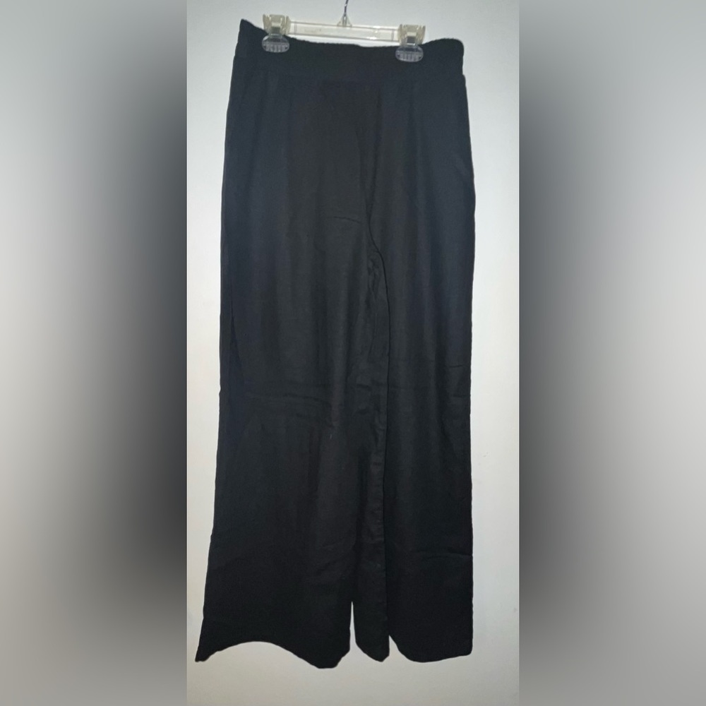 Forever21 Black Wide Leg Linen Pants